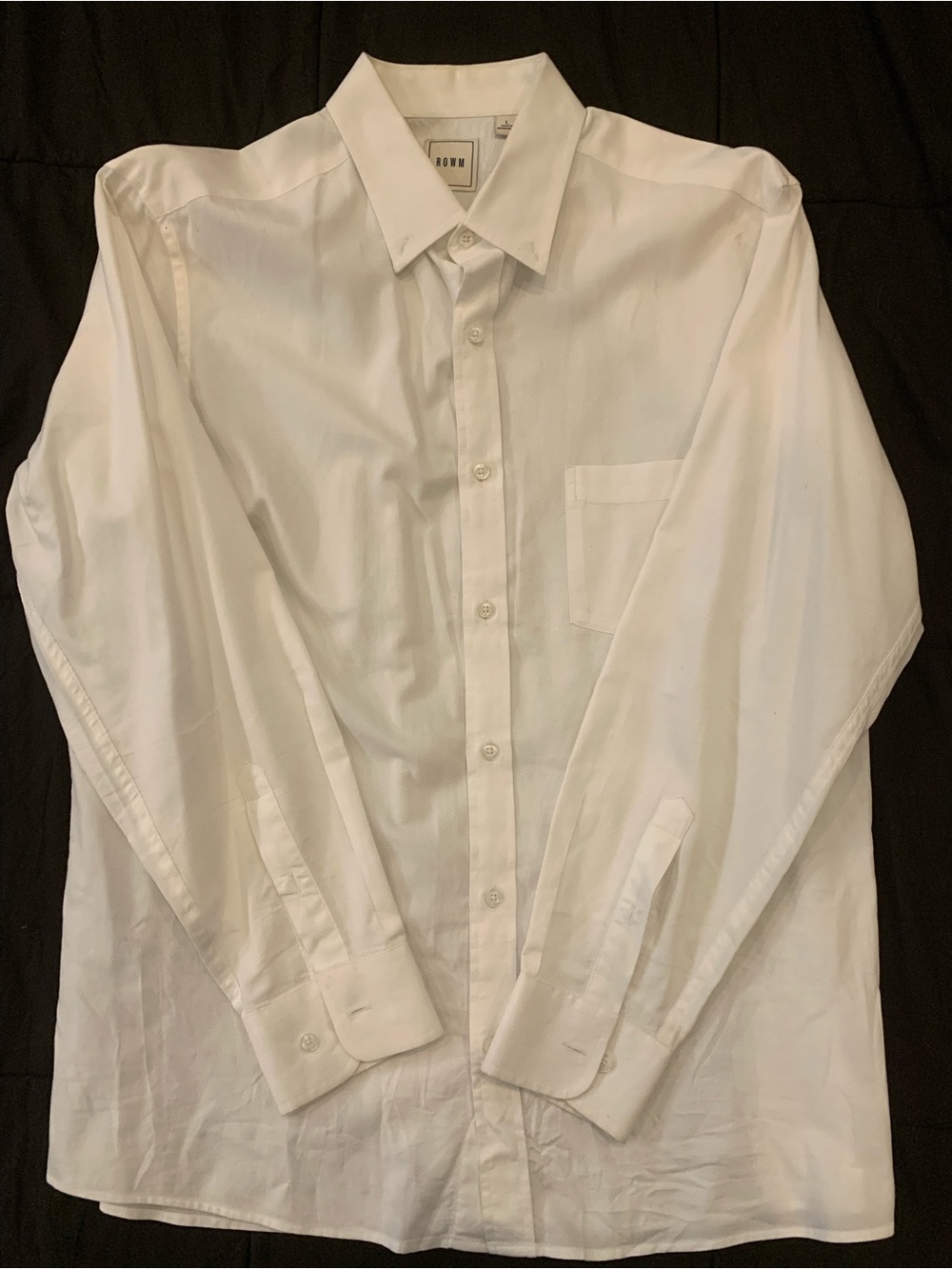 Bonn White Men's Dress Shirt - Classic Long-Sleeve Button-Up